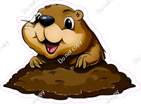 Gopher Peeking Out of Hole