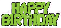 Green Happy Birthday Statement w/ Variants