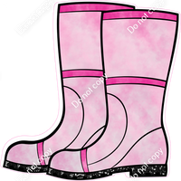 Baby Pink - Rubber Boots w/ Variants