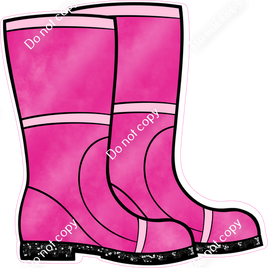 Hot Pink - Rubber Boots w/ Variants