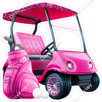 Pink Golf Cart & Bag w/ Variants