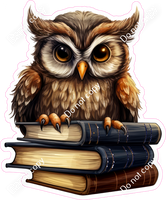 School - Owl on School Books w/ Variants