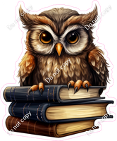 School - Owl on School Books w/ Variants