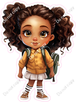 School Girl - Dark Skin Tone - Yellow Jacket w/ Variants