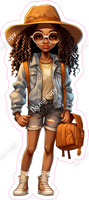 School Girl - Dark Skin Tone - Hat w/ Variants