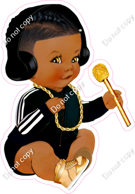 Boy Baby with Black Headphones w/ Variants