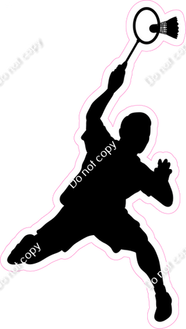 Badminton Player Silhouette 2 w/ Variants