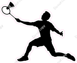 Badminton Player Silhouette 3