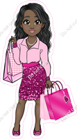 Barbie - Dark Skin Tone Girl with Shopping Baby