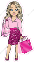 Barbie - Light Skin Tone Girl - Blonde Hair with Shopping Baby