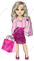 Barbie - Light Skin Tone Girl - Blonde Hair with Shopping Baby