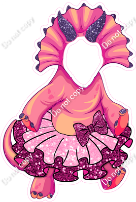 Girl Dinosaur Face Cutout