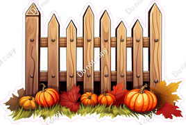 Fall Fence with Pumpkins