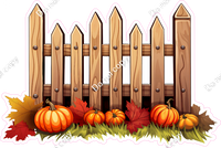 Fall Fence with Pumpkins w/ Variants