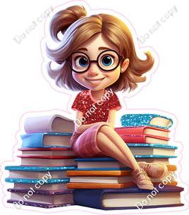 School Girl on Books w/ Variants
