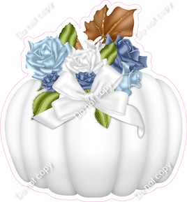 White Pumpkin and Flowers
