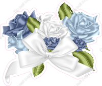 White & Baby Blue Flowers w/ Variants