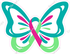 Flat - Metastatic Breast Cancer Awareness Butterfly w/ Variants