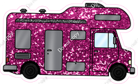 Hot Pink Sparkle RV Camper w/ Variants