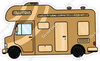 Flat Gold RV Camper w/ Variants