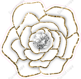 White Rose Gold Trim with Diamond w/ Variants