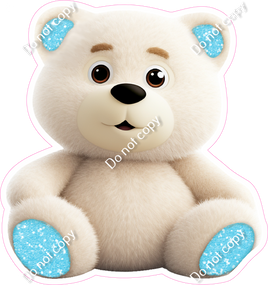 White Teddy Bear - Baby Blue w/ Variants