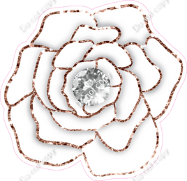 White Rose Silver Trim with Diamond w/ Variants