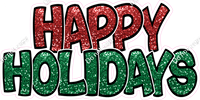Sparkle - Red & Green BB Outlined Happy Holidays w/ Variants