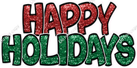 Sparkle - Red & Green BB Outlined Happy Holidays w/ Variants