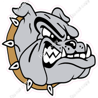 Gold Bulldog Face General Mascot