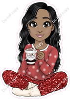 Pajamas - Dark Skin Tone - Drinking Cocoa w/ Variants