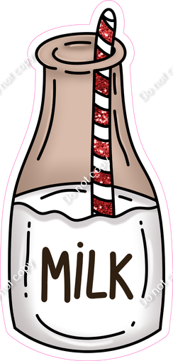 Bottle of Milk with Straw w/ Variants