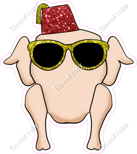 Turkey with Hat and Glasses