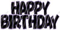 Flat - Sparkle Outlines Happy Birthday