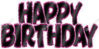 Flat - Sparkle Outlines Happy Birthday