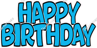 Flat - Black Outlines Happy Birthday