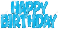 Flat - Sparkle Outlines Happy Birthday
