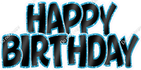 Flat - Sparkle Outlines Happy Birthday