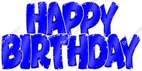 Flat - Sparkle Outlines Happy Birthday