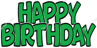 Flat - Black Outlines Happy Birthday