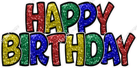 Sparkle - Black Outlines Happy Birthday