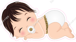 Gold - Light Skin Tone Brown Hair Boy Sleeping