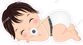 Silver - Light Skin Tone Brown Hair Boy Sleeping