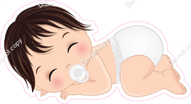 White - Light Skin Tone Brown Hair Boy Sleeping