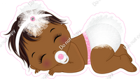 Baby Pink -  Dark Skin Tone Girl Sleeping w/ Variants