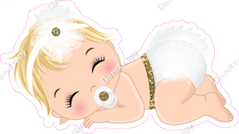 Gold - Light Skin Tone Blonde Girl Sleeping