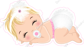 Baby Pink -  Light Skin Tone Blonde Girl Sleeping w/ Variants