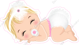 Baby Pink - Light Skin Tone Blonde Girl Sleeping