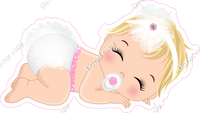 Baby Pink -  Light Skin Tone Blonde Girl Sleeping w/ Variants