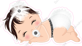 Silver - Light Skin Tone Brown Hair Girl Sleeping